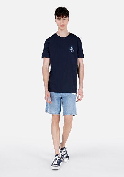 Image de Short Noir Loose Straight Fit Homme