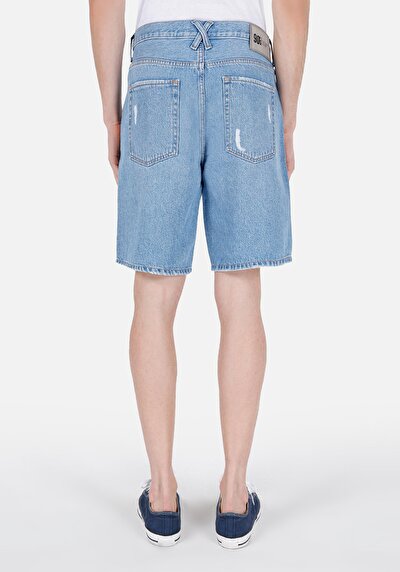 Image de Short Noir Loose Straight Fit Homme