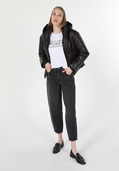 Image de Veste Pu Marron Regular Fit Femme