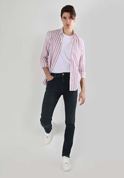 Image de 044 Karl Pantalon Bleu Foncé En Straight Fit Homme