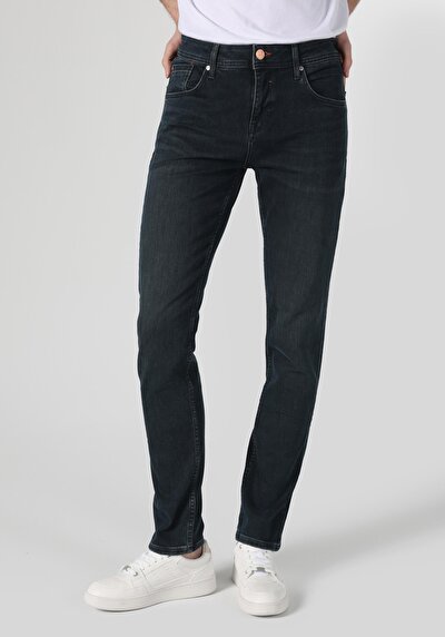 Image de 044 Karl Pantalon Bleu Foncé En Straight Fit Homme
