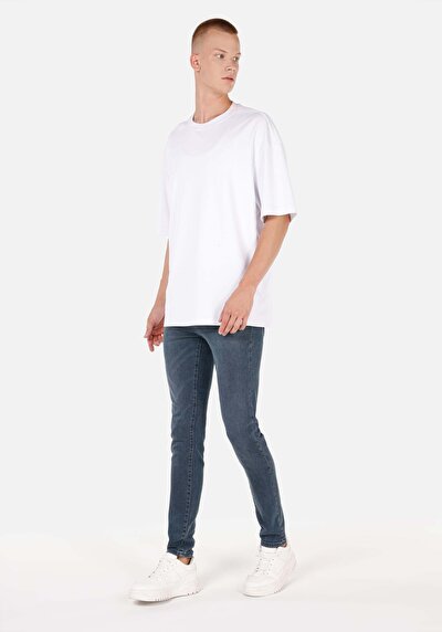 Image de 041 Danny Pantalon Bleu Foncé Slim Leg Low Rise En Jean Slim Fit Homme