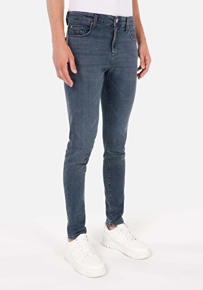 Image de 041 Danny Pantalon Bleu Foncé Slim Leg Low Rise En Jean Slim Fit Homme