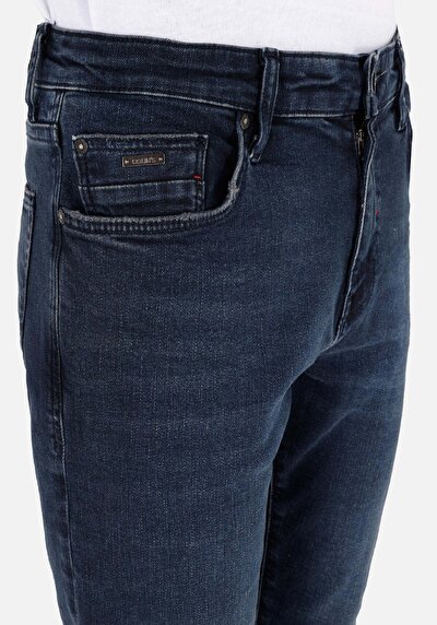 Image de 041 Danny Pantalon Bleu Foncé Slim Leg Low Rise En Jean Slim Fit Homme