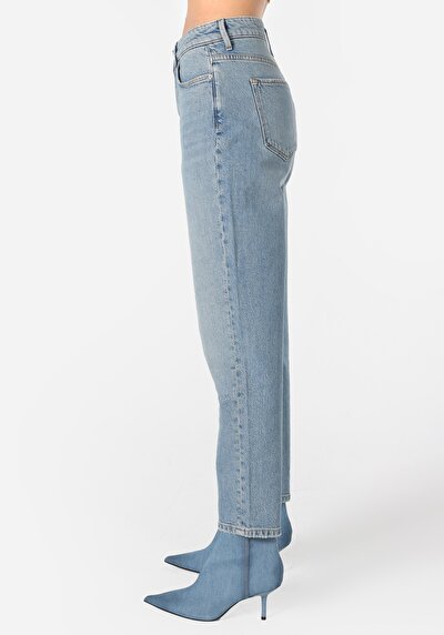 Image de 896  Maria Pantalon Bleu   En  Mom Fit Femme
