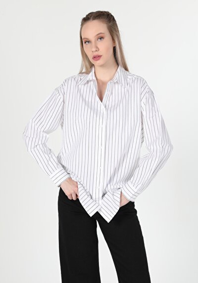 Image de Chemise À Manches Longues Blanc Femme