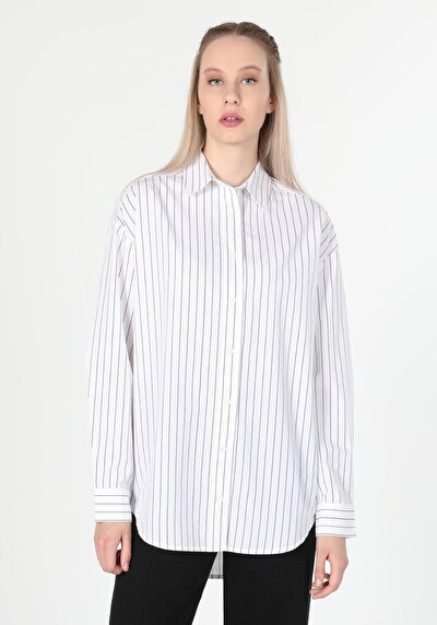 Image de Chemise À Manches Longues Blanc    Femme