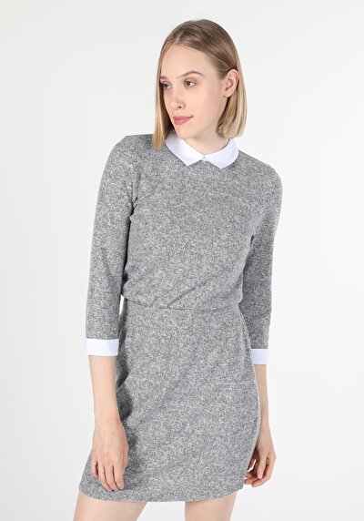 Image de T-shirt À Manches Longues Gris Regular Fit  Femme