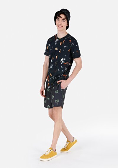 Image de Short De Bain Noir Regular Fit  Homme