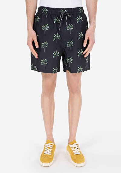 Image de Short De Bain Noir Regular Fit  Homme