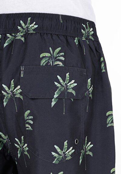 Afficher les détails de Short De Bain Noir Regular Fit  Homme