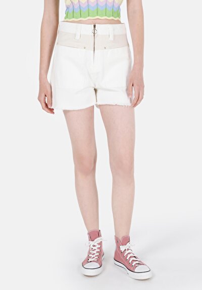 Image de Short Bleu Mom Fit Femme