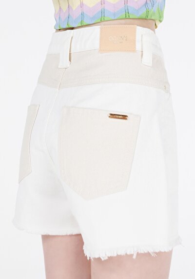 Afficher les détails de Short Bleu Mom Fit Femme
