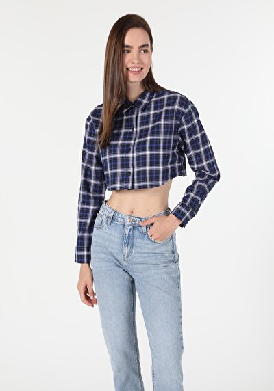 Image de Chemise À Manches Longues Marine    Femme