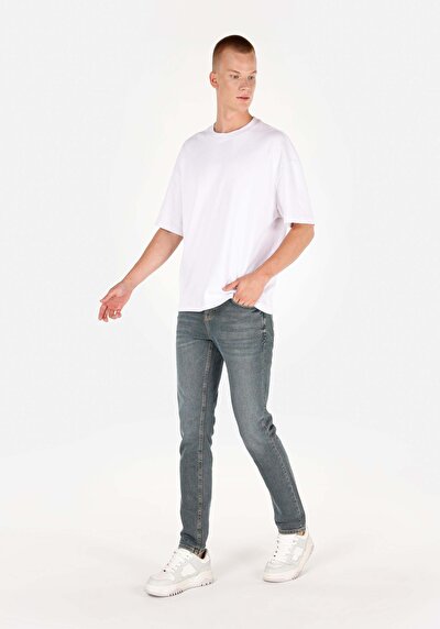 Image de 044 Karl Pantalon Bleu Foncé Straight Leg Low Rise En Straight Fit Homme