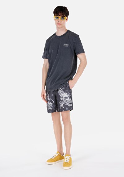 Afficher les détails de Short De Bain Noir Slim Fit  Homme