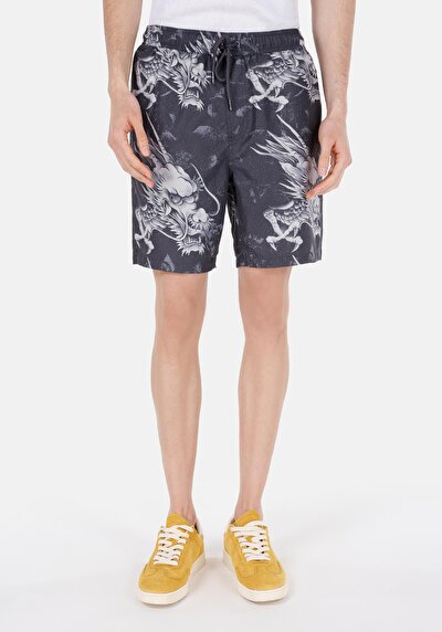 Afficher les détails de Short De Bain Noir Slim Fit  Homme