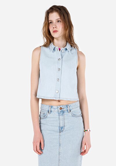 Image de Gilet Bleu Regular Fit Femme