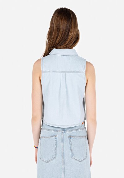 Image de Gilet Bleu Regular Fit Femme