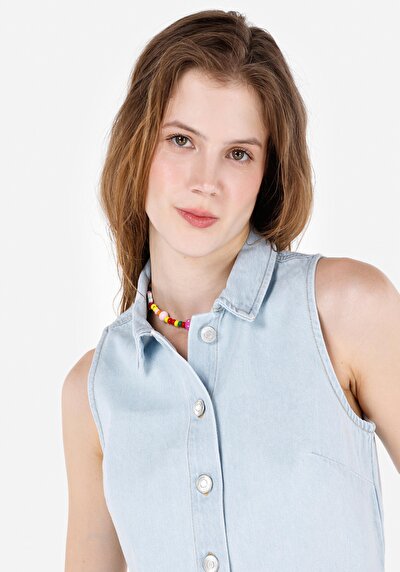 Image de Gilet Bleu Regular Fit Femme