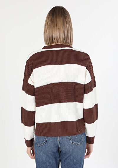 Afficher les détails de Pull Marron Regular Fit   Femme