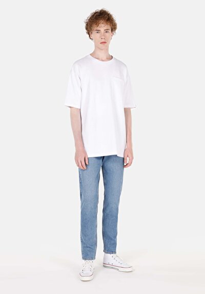 Image de 067 Jack Pantalon Bleu Tapered Leg Medium Rise En Regular Fit Homme