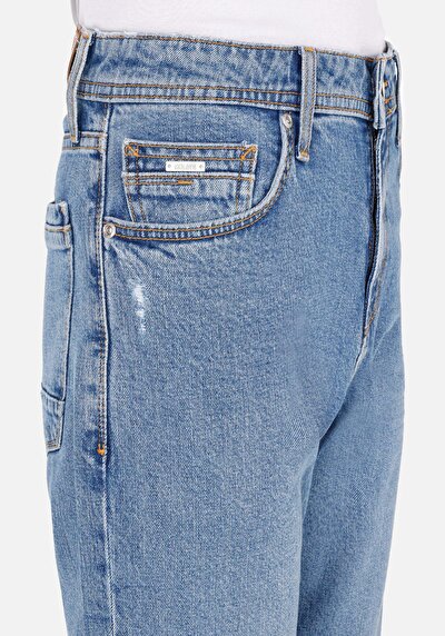 Image de 067 Jack Pantalon Bleu Tapered Leg Medium Rise En  Regular Fit Homme