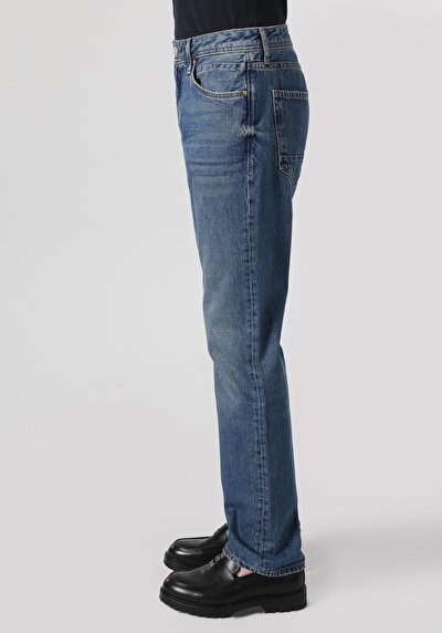 Image de 045 David Pantalon Bleu   En  Regular Fit Homme