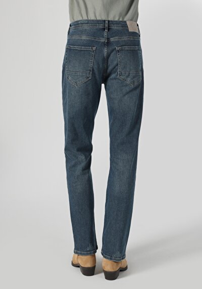 Image de 045 David Pantalon Bleu En Regular Fit Homme