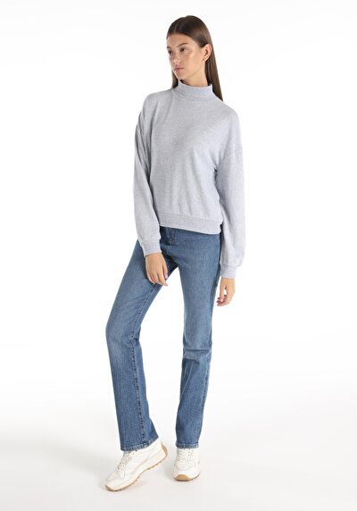 Image de T-shirt À Manches Longues Bleu Regular Fit Femme
