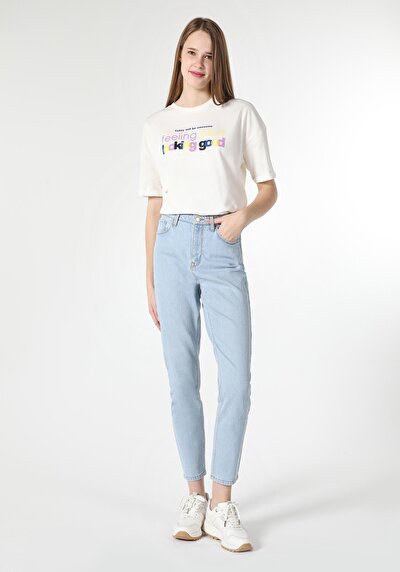 Image de 896 Maria Pantalon Tapered Leg En Mom Fit Femme
