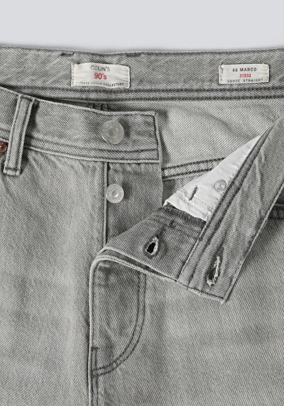 Afficher les détails de 046 Marco Pantalon Gris   En  Loose Straight Fit Homme