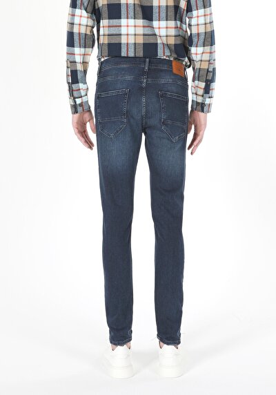 Afficher les détails de 040 Alex Pantalon Bleu Foncé Skinny  Leg  En  Skinny Fit Homme