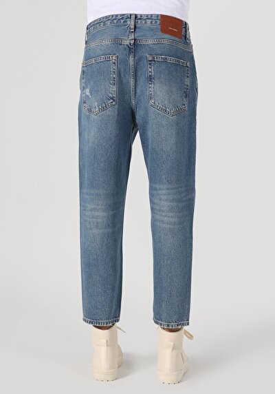 Image de 057 Milas Pantalon Bleu En Loose Relaxed Fit Homme