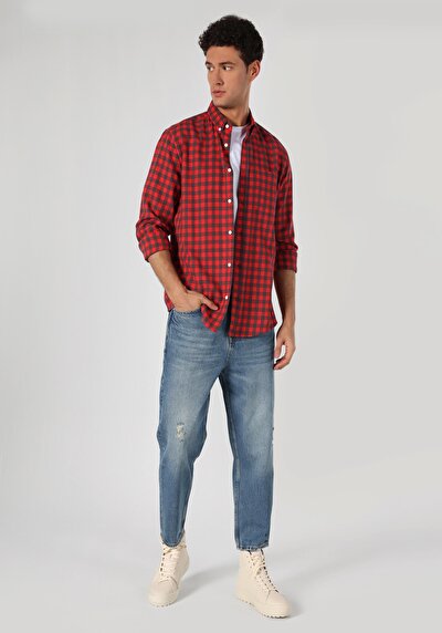 Image de 057 Milas Pantalon Bleu En Loose Relaxed Fit Homme