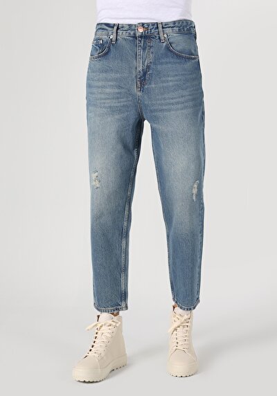 Image de 057 Milas Pantalon Bleu En Loose Relaxed Fit Homme
