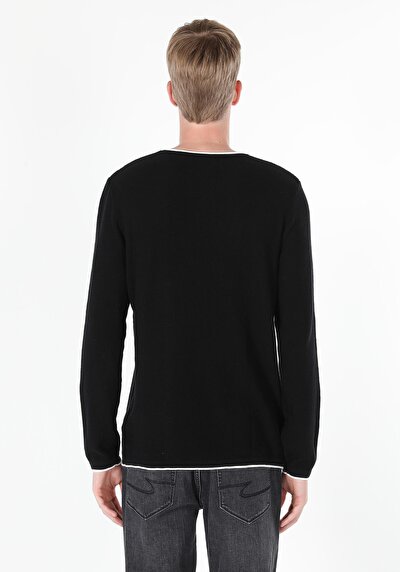 Image de Pull Noir Regular Fit   Homme