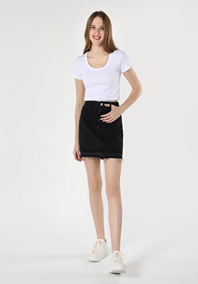 Afficher les détails de Jupe Denim Slim Fit    Femme
