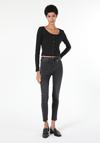 Afficher les détails de 759 Lara Pantalon Denim   En  Skinny Fit Femme