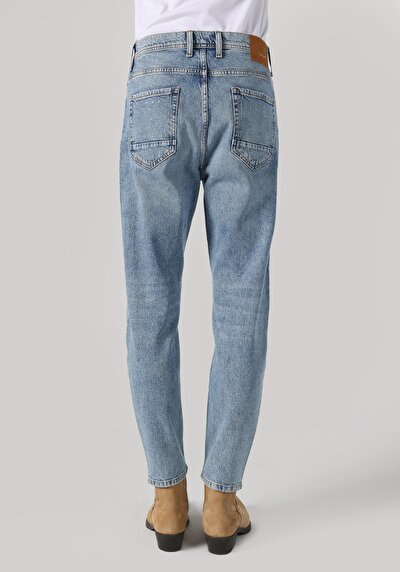 Image de 058 Otto Pantalon Bleu En Loose Tapered Fit Homme