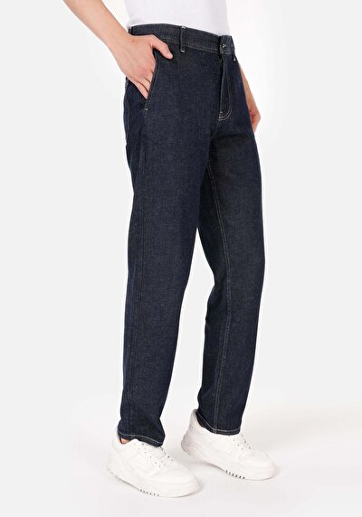 Image de 099 Rory Pantalon Bleu Straight Leg Medium Rise En Regular Chino Homme