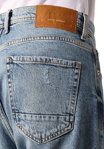 Afficher les détails de 058 Otto Pantalon Bleu   En  Loose Tapered Fit Homme
