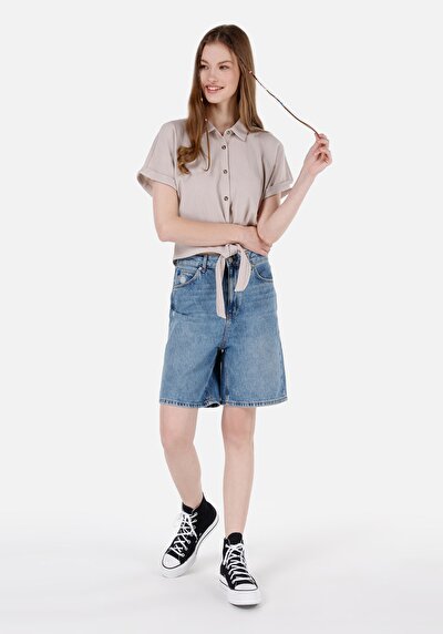 Image de Short Denim Regular Fit Femme