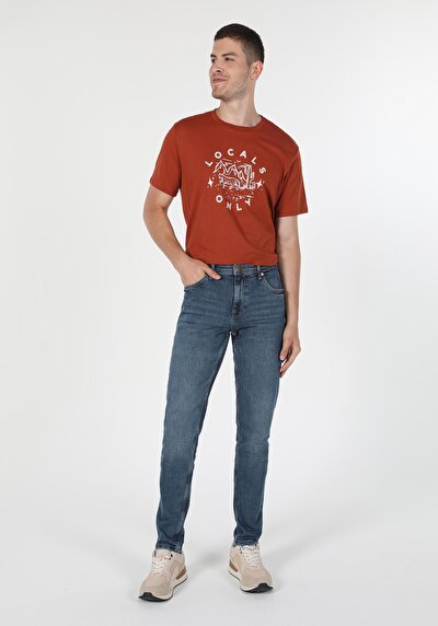 Image de 041 Danny Pantalon Bleu Foncé Slim Leg  En  Slim Fit Homme