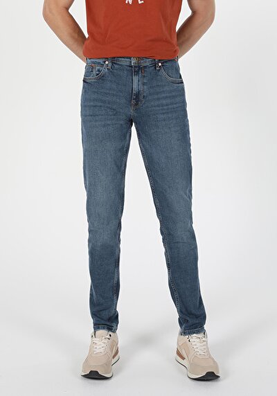 Image de 041 Danny Pantalon Bleu Foncé Slim Leg  En  Slim Fit Homme