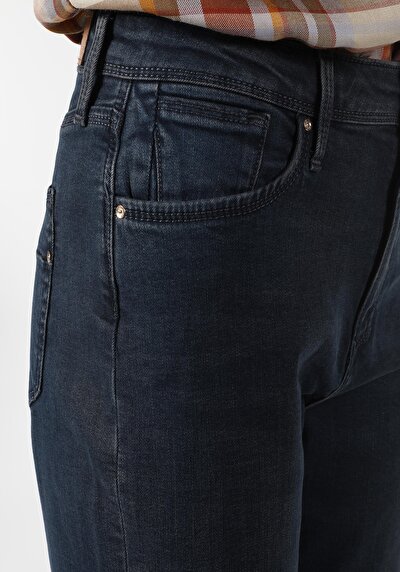 Image de 792 Mila Pantalon Bleu Foncé   En  Regular Fit Femme
