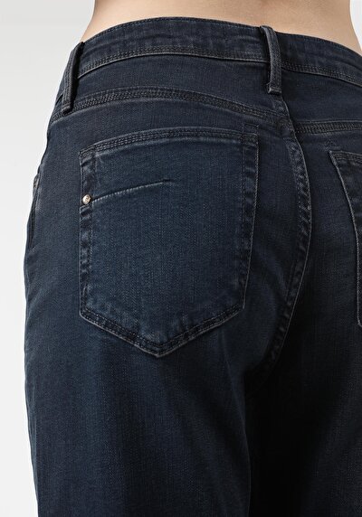 Afficher les détails de 792 Mila Pantalon Bleu Foncé   En  Regular Fit Femme