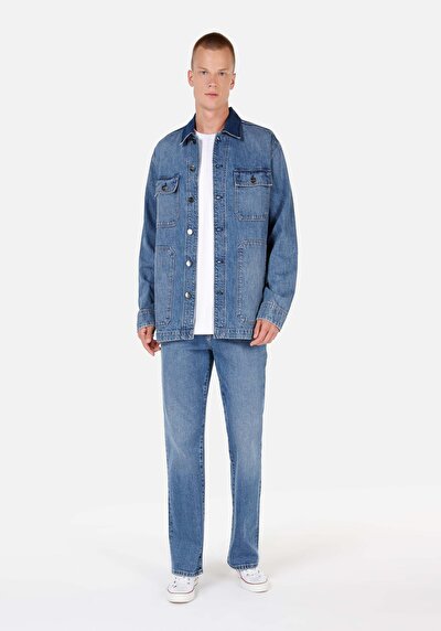 Afficher les détails de Veste De Blazer Bleu Regular Fit Manches Longues  Homme