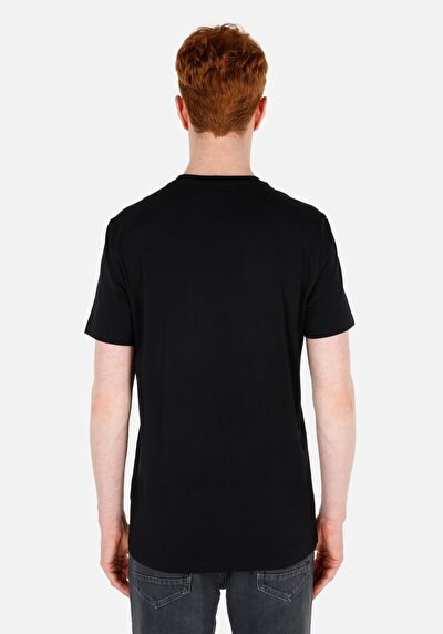 Image de T-shirt À Manches Courtes Noir Regular Fit Droit Homme