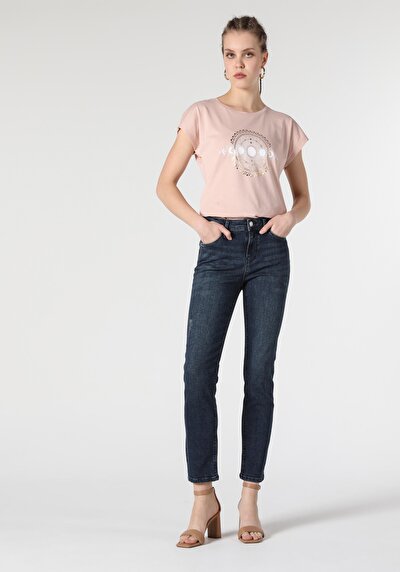Image de 703 Carla Pantalon Denim Straight Leg En Slim Fit Femme